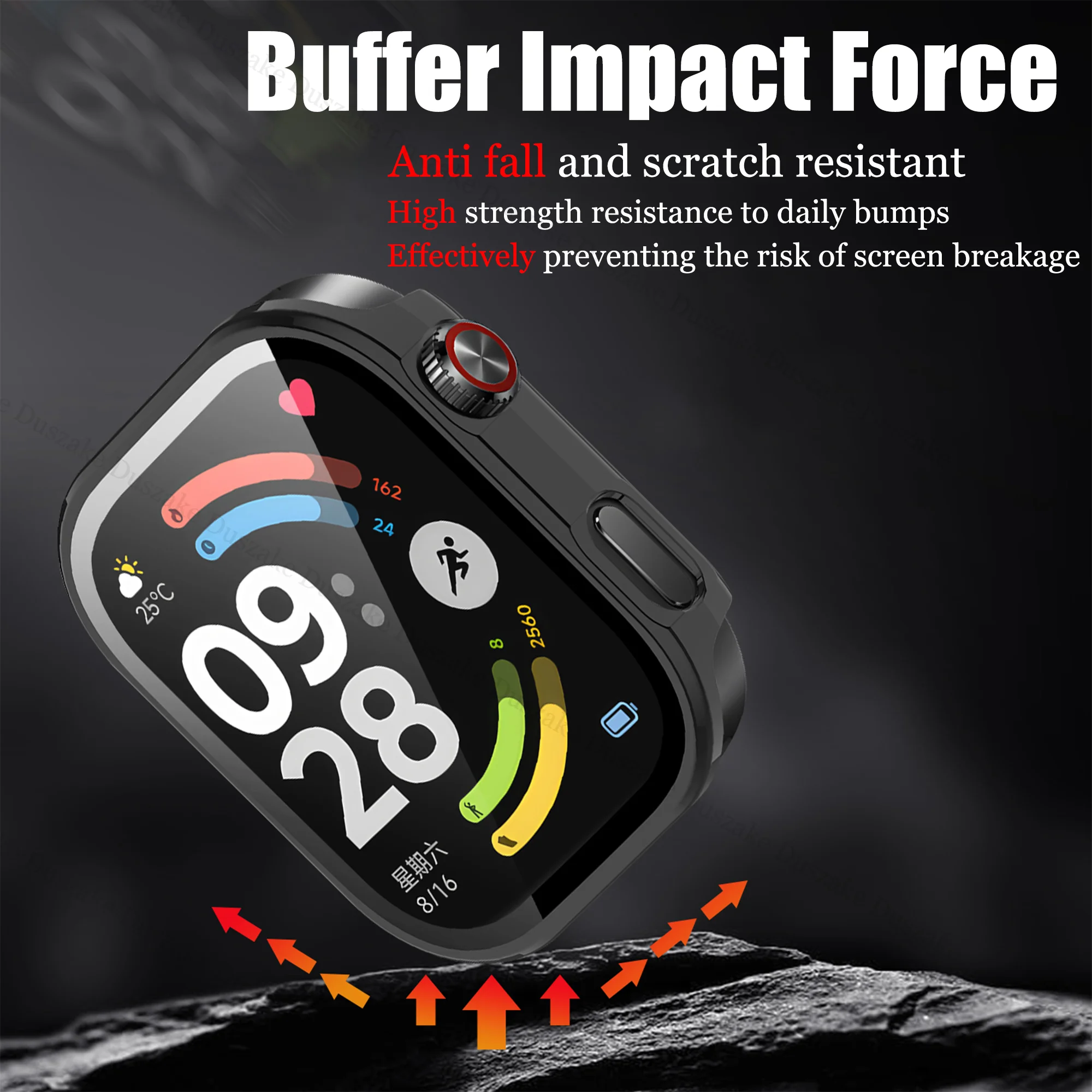 Durable Hard PC Protector with Tempered Glass & Anti-Scratch Film
