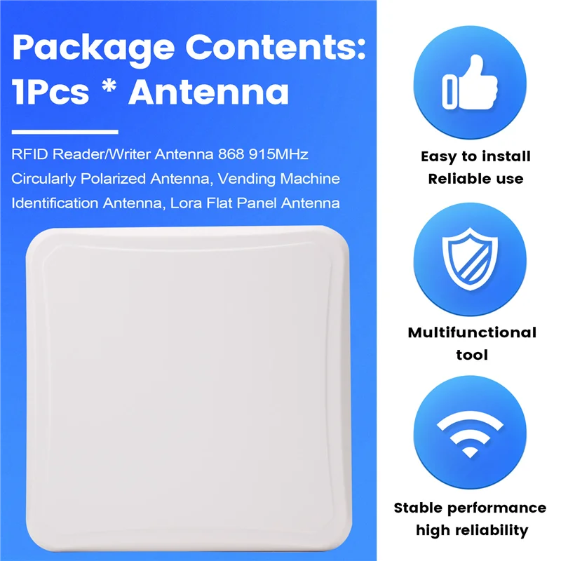 【필수품】게인 안테나 RFID 리더/라이터 안테나 868 915 Mhz 10DB 고게인 원형 편파 식별