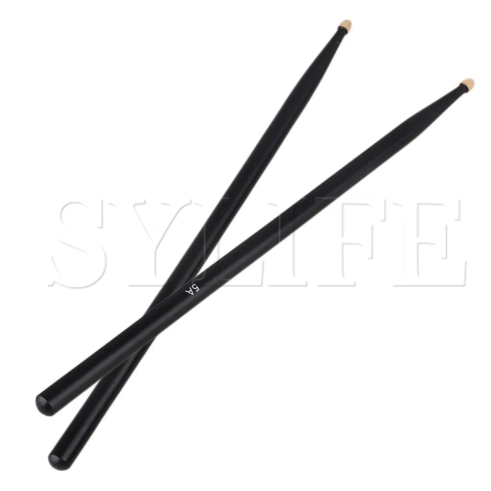 Black Natural Maple Wood 5A Drum Stick Pair Oval Tip