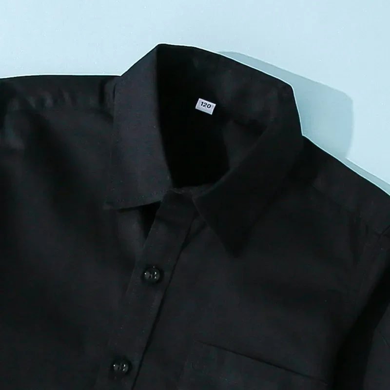 Boys Shirts kids shirts boys shirts Cotton Long Sleeve Spring Autumn Children's Boys Dress Tops School Uniform For Girls Blouse