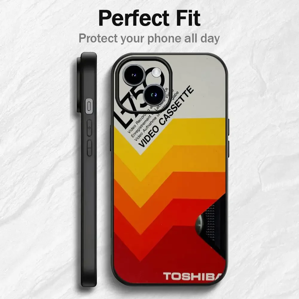 Retro Video Cassette Tape Label Shockproof Silicone Phone Case