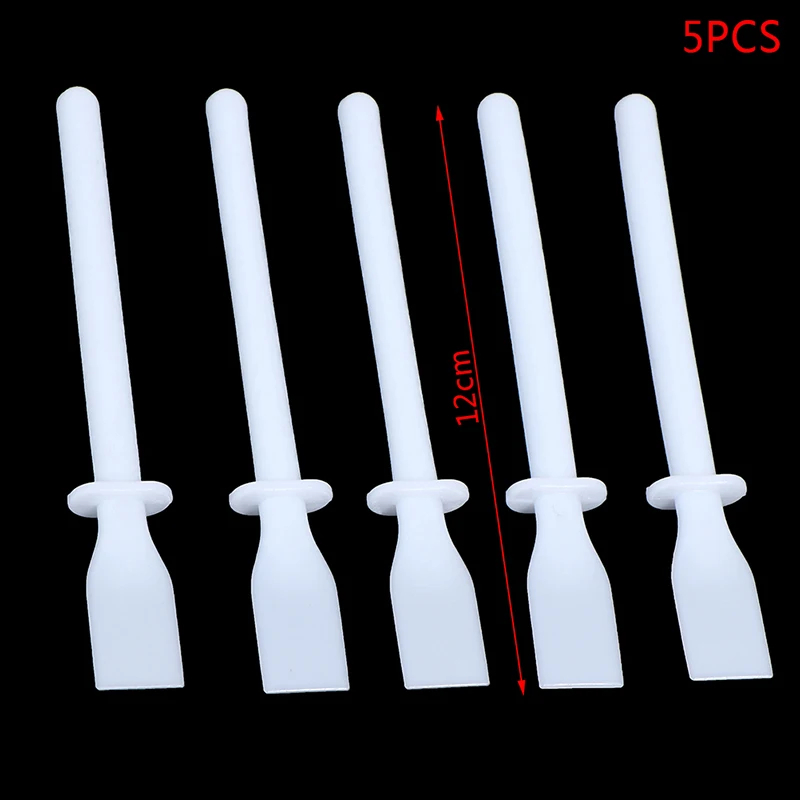 5PCS Plastic Palette Knife White Super Tough Oil Painting Scraper Painting Mixing Tools For Watercolours Carving Oil Painting