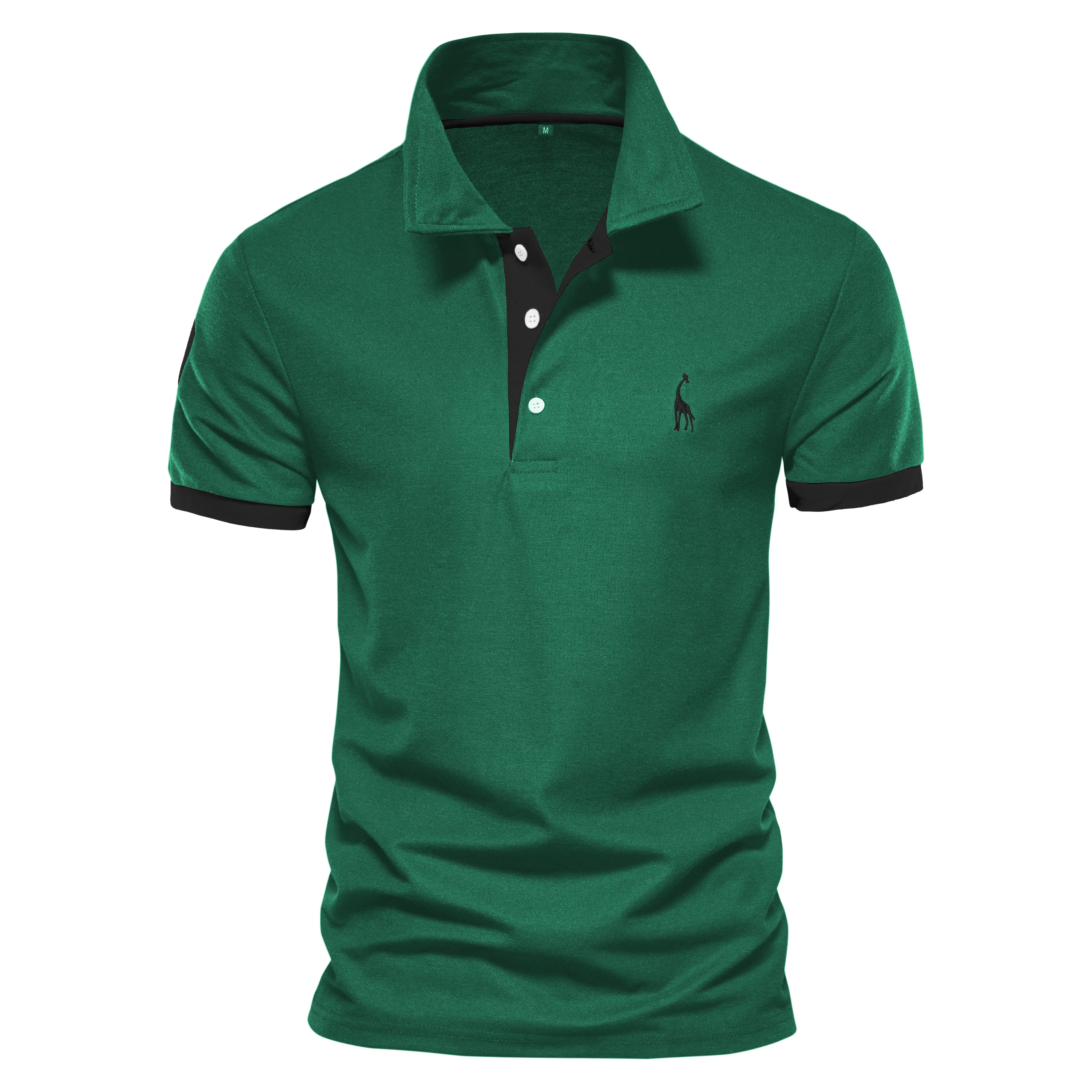 Dropshipping Polo Giraffe Hemd Männer Qualität Stickerei Sommer Kurzarm Polo Casual Business Social Herren Polos BR Größe – Detail 7