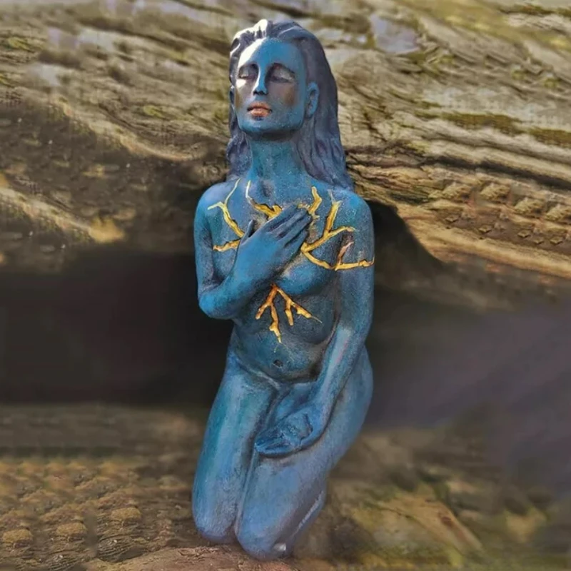 Sun Goddess Statue Millennial Gaia Art Statue Mother Earth Resin Figurine Decorative Home And Outdoor Garden Goddess Art Statue