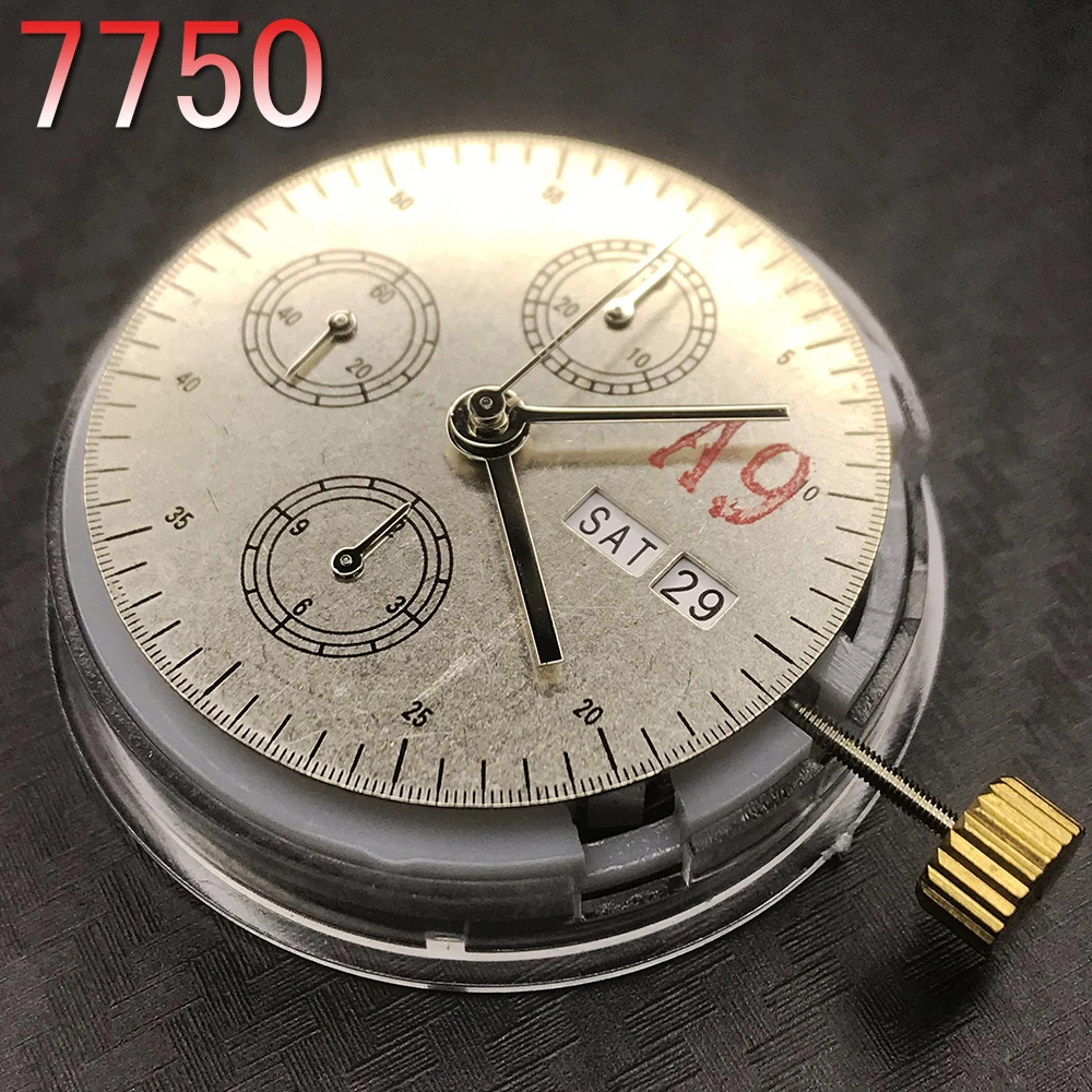 China Clone ETA 7750 Mechanical Movement High Quality Chronograph