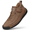 Hand-stitched Leather Shoes for Men Outdoor Light Non-slip Walking Casual Shoes Men Big Size 47 48 Slip-On Driving Loafers 5