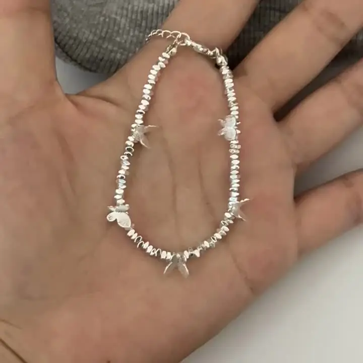 Pulsera De Plata De Ley 925 Con Mariposas Multicolor Para Niños, Joyería Fina Para Mujer, Regalos Para Ella