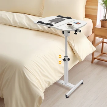Adjustable White Laptop Table Stand 1