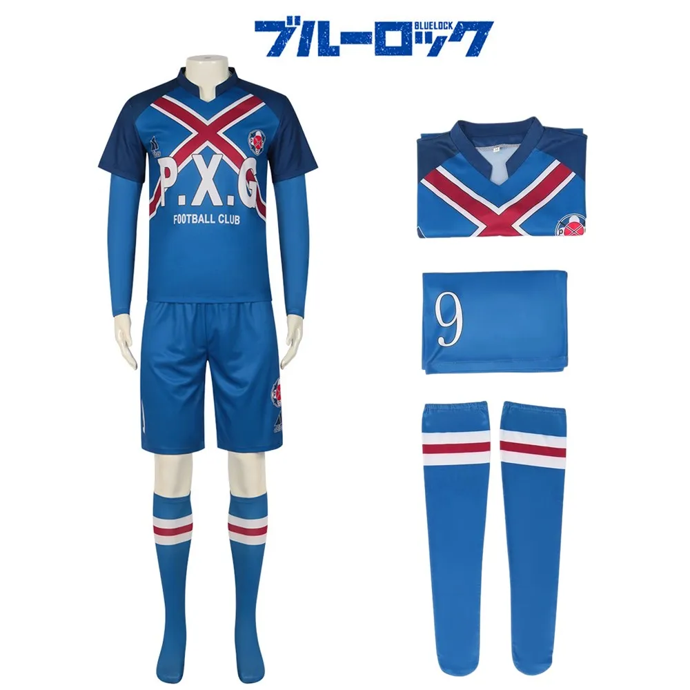 

Костюм для косплея аниме Голубой замок Рин итоши номер 9 трикотажный комбинезон школьный футбольный костюм Хэллоуин