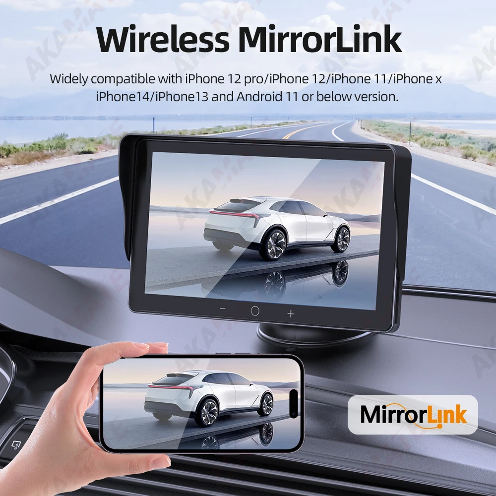 Universal Car Radio 7inch Multimedia Video Player Wireless CarPlay Android Auto Portable Touch Screen for Nissan VW Kia Hyundai - 5