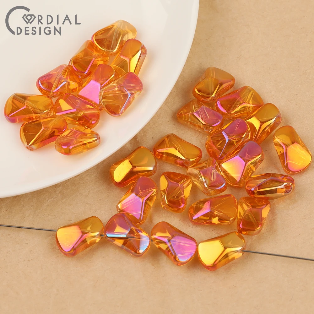 Cordial Design 10*16MM 200pcs Hand Made/DIY Glass Bead/Beads Making/Aurora Effect/Irregular Shape/Jewelry Findings & Components - cordial