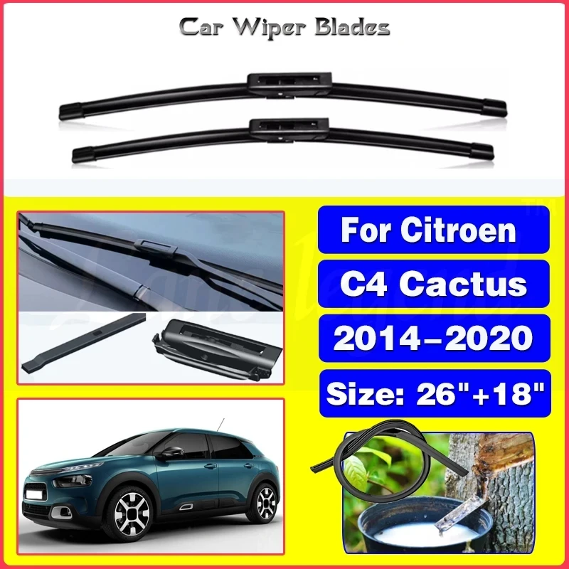 

Front Wiper Blades For Citroen C4 Cactus 2014 2015 2016 2017 2018 2019 2020 Windshield Windscreen Front Window Accessories