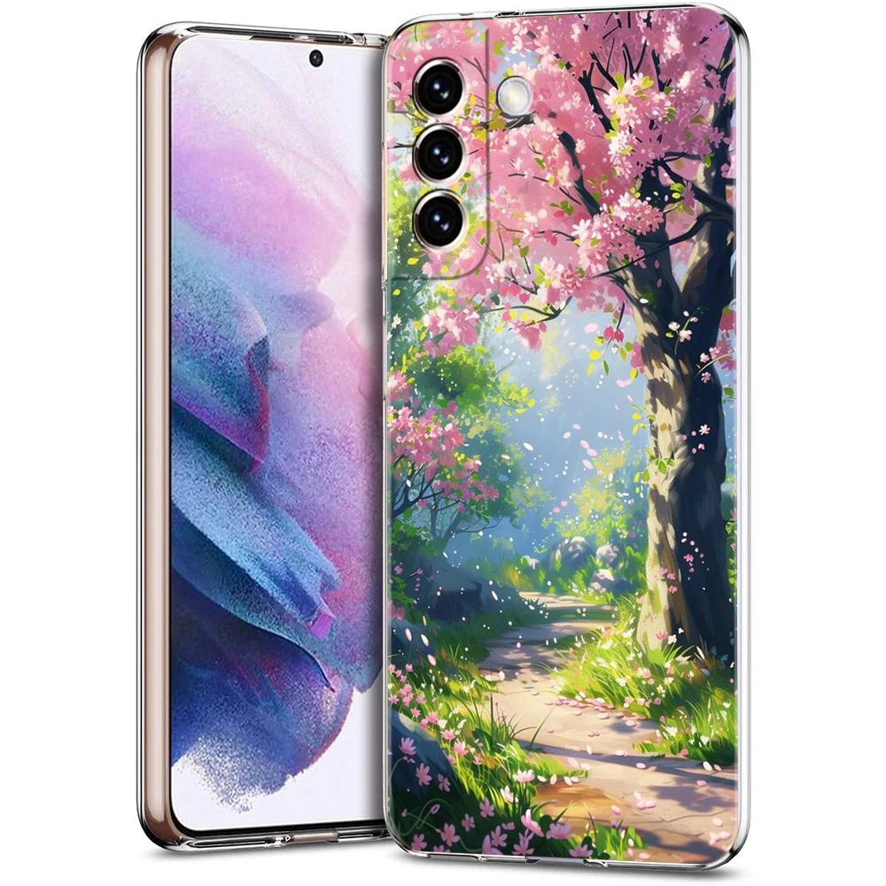 Clear Soft Silicone Landscape Art Phone Case Cover
