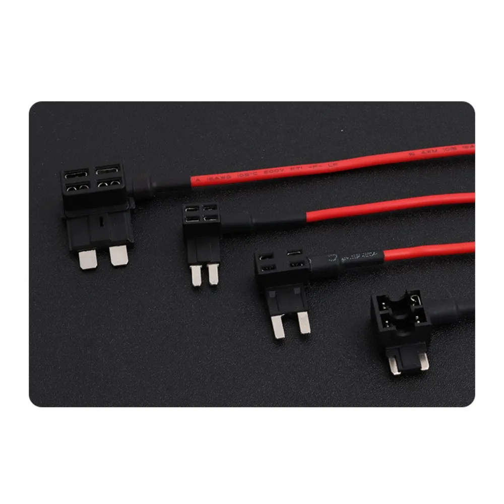 Durable Mini Small Medium Automotive Fuse Box Metal 32V Car Fuse Holder Black TAP Adapter Circuit Adapter