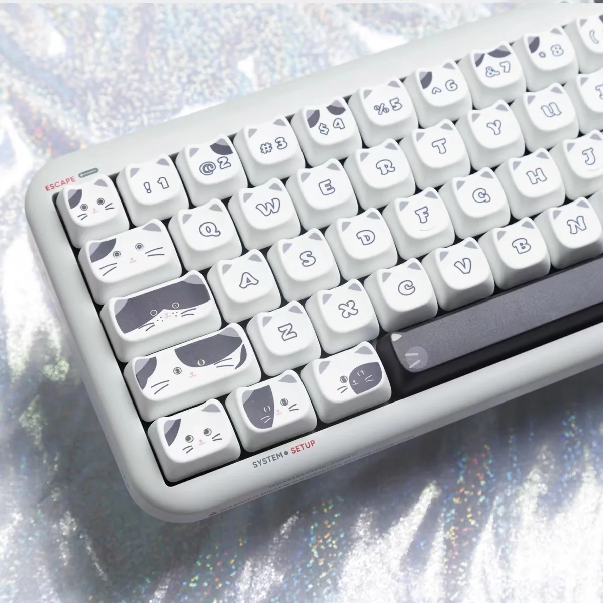 Stylish Cat Keycaps - 134 Pieces at Rockatship