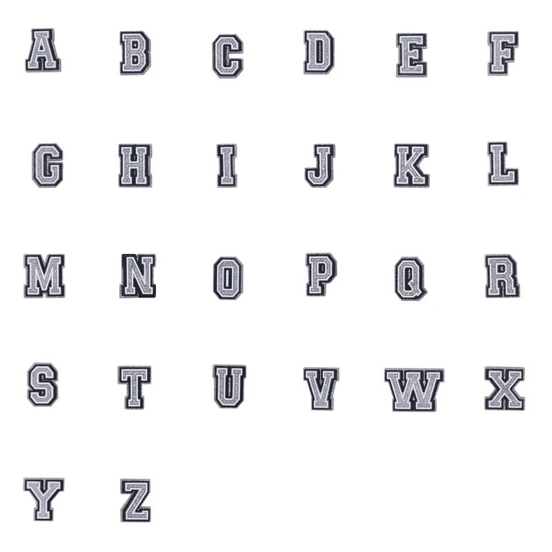 

1Pcs PVC Silver Letters for Crocs Charms DIY Badge Unisex Sandals Buckle Kids Pins Decoration Jeans Shoe Accessories Wholesale