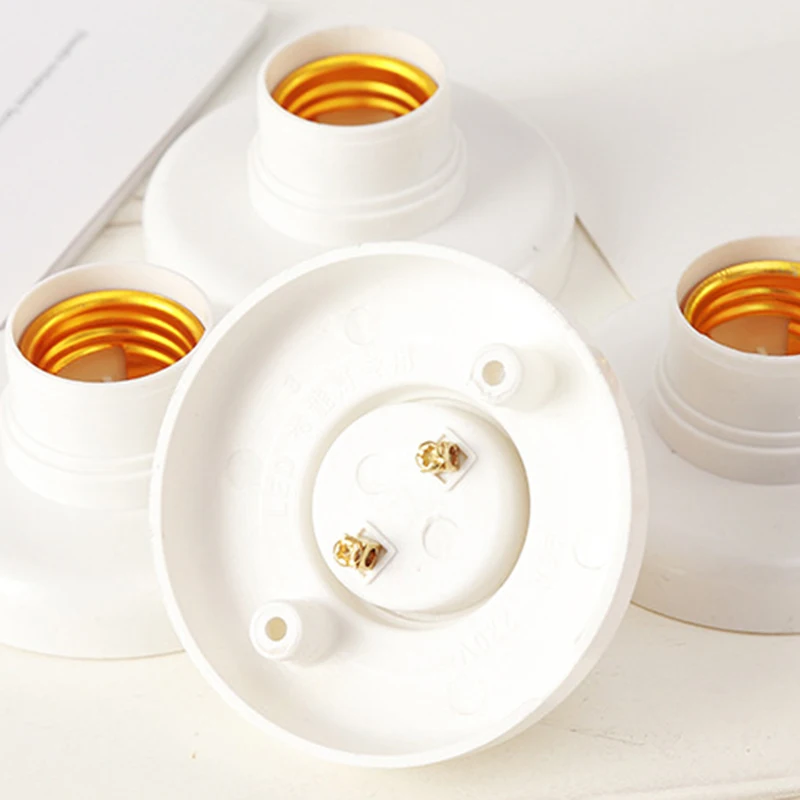 Lamp holder 10pcs E27 plastic screw lamp holder bulb socket adapter