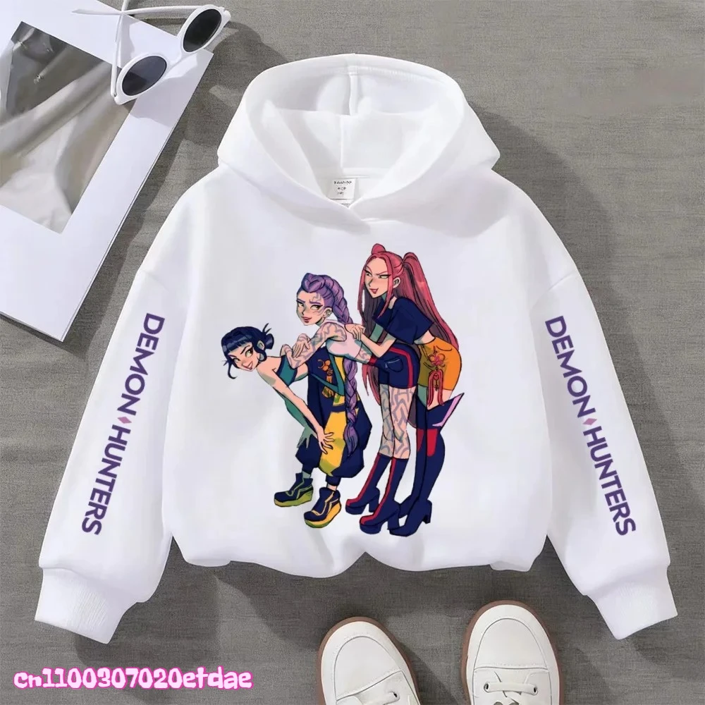 Survêtement 2 Pièces K-pop Demons Hunters - Sweat à Capuche Et Pantalon - Style Y2K Vintage, Imprimé, Pour Fille - Taille à Choisir Au-dessus