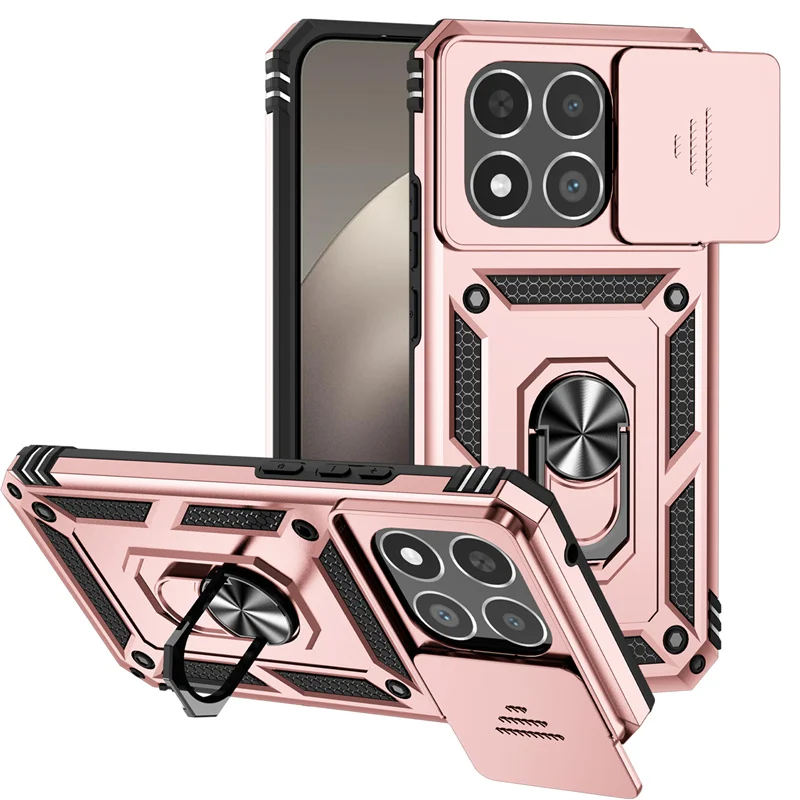 Enhanced Armor Phone Case with Magnetic Holder and Lens Protection