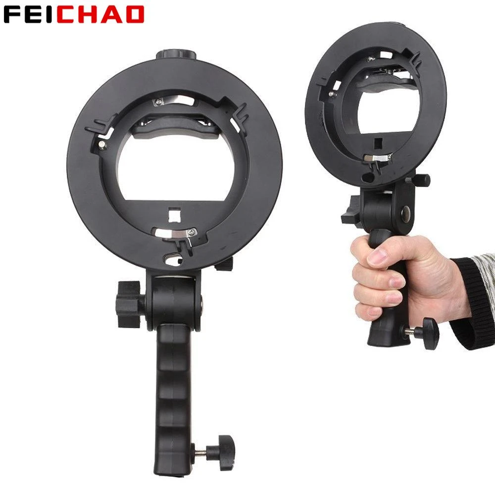 Soporte de Flash tipo S de agarre manual para Bowens S, soporte de montaje Speedlite, paraguas, Snoot, Softbox, panal para soporte de Flash Godox| | AliExpress