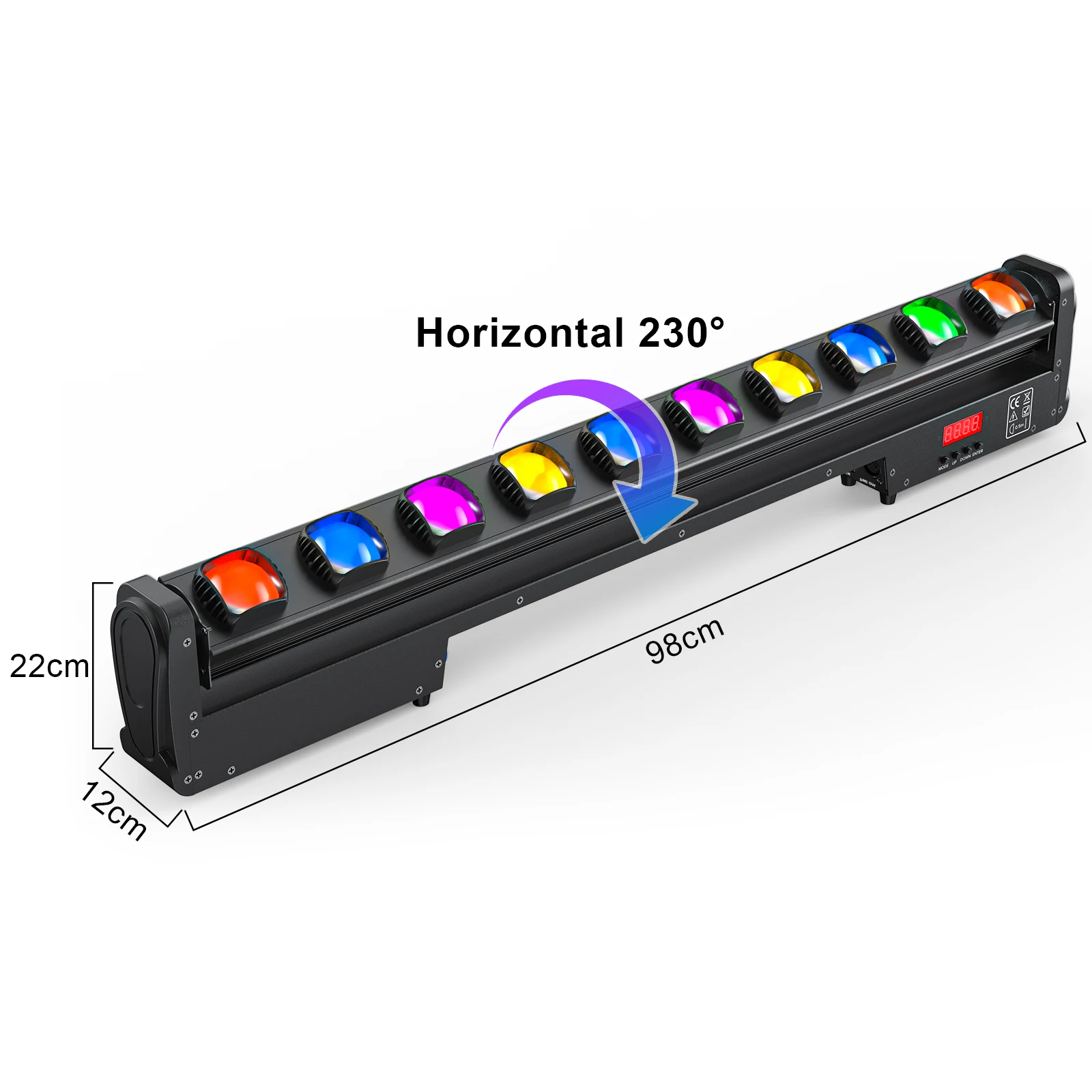 Testa Mobile LED DMX512 50W RGBWA/UV | Effetti 6 In 1 Per Discoteca, Matrimoni E Feste | Controlo DMX, Auto E Master/Slave - Foto 10
