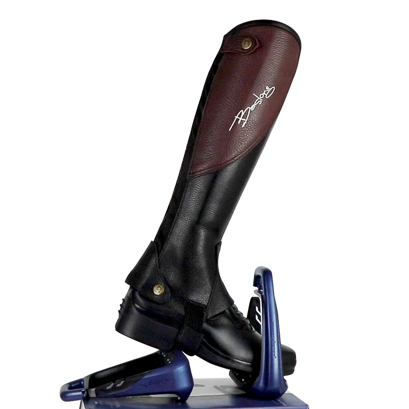 High Quality Half Chaps Full Soft Cow Leather Splicing Horse Riding