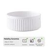 850ml Dogs Ceramic Bowl Double Triple Cat Food Water Bowls with Wooden Pallets Nordic Pet Drinking Eating Feeding Feeders 6