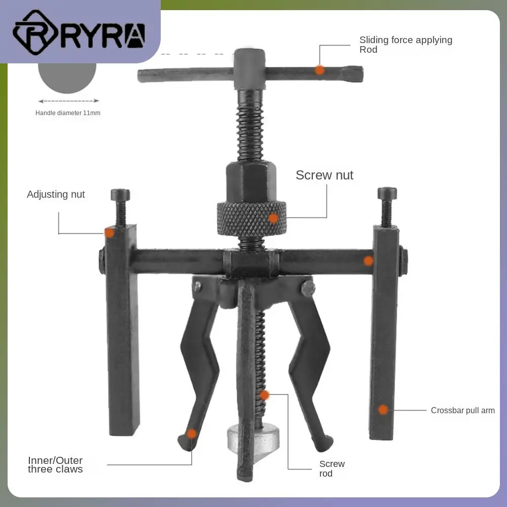 Steel Puller Thickened Small Bearing Removal Tool Heavy Duty Threejaw