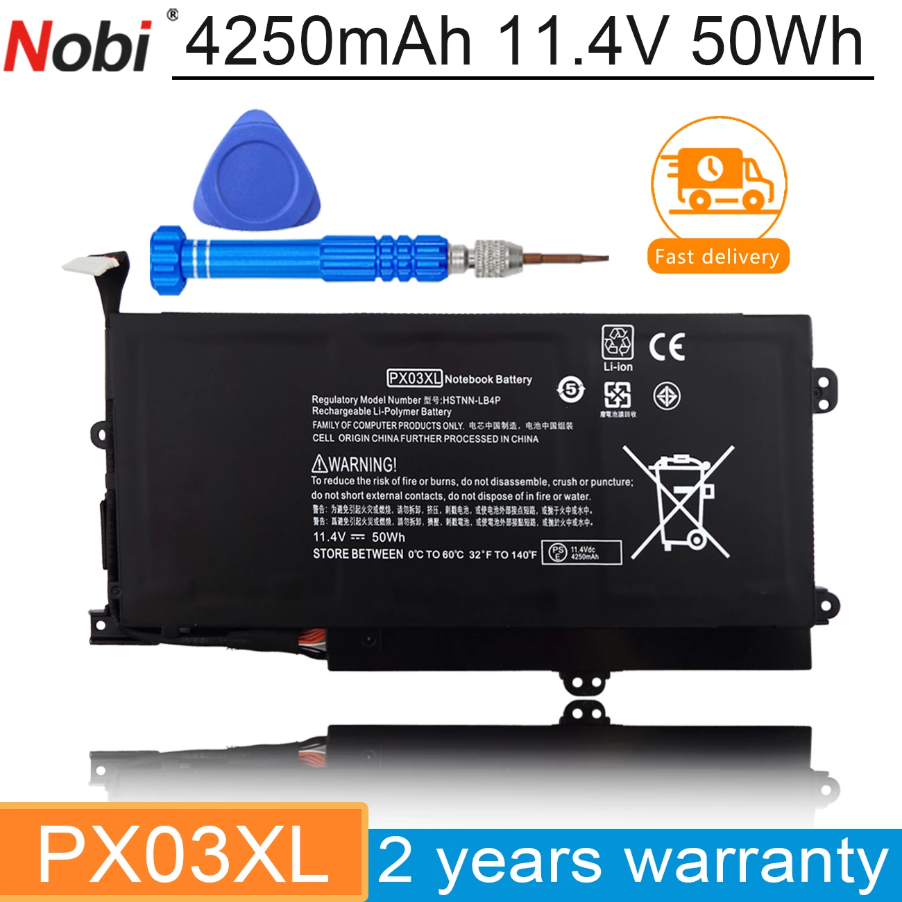 Batteria Per Laptop Nobi Px03Xl Per Hp Envy M6-K 14 14-K010Us 14-K001Tx 14-K027Cl 715050-001 Hstnn-Lb4P Tpn-C109 Tpn-C110 Strumenti Gratuiti
