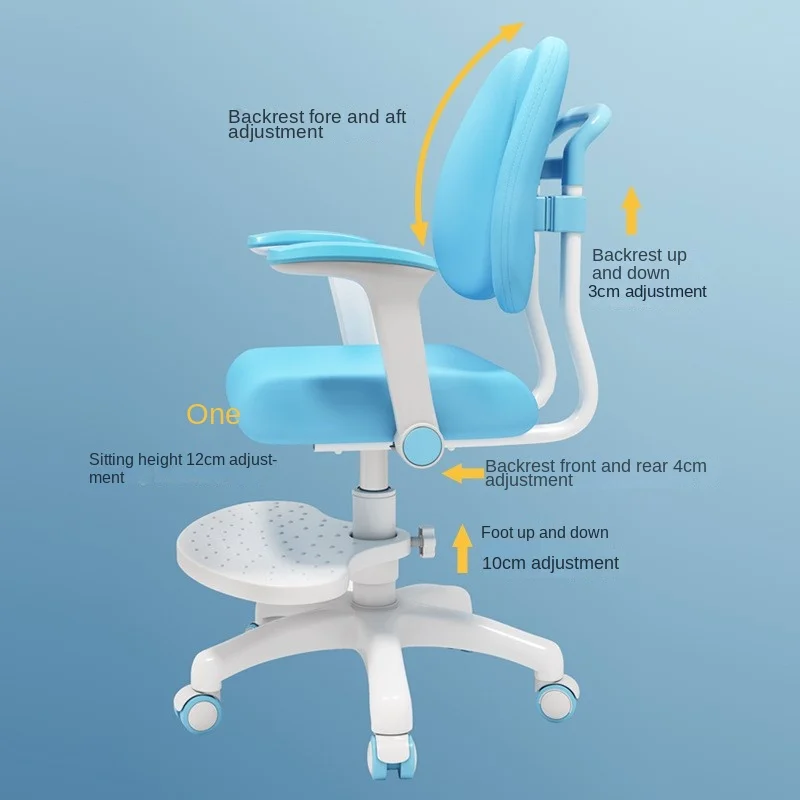 Children's Study Chair Corrected Sitting Seat Seat Elementary School Students Adjustable Writing Chair Home Lift Desk Back Children Study Chair