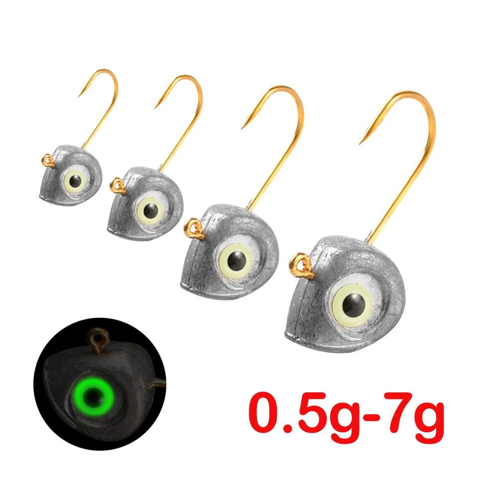 خطاف صيد السمك لـ Ajing خطافات رأس تهزهز خطافات صيد دودة ناعمة 10 قطعة/الوحدة خطاف صيد السمك أدوات صيد الأسماك