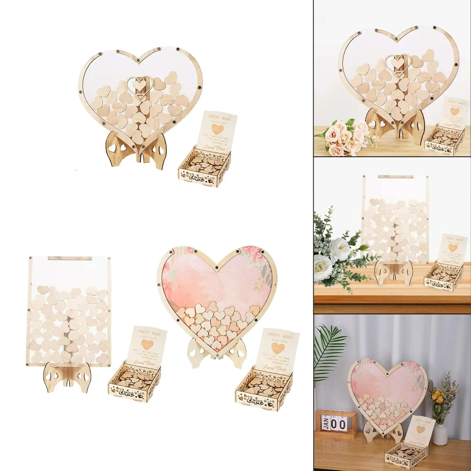 Wedding Guest Book Gift Rustic Decorations Sign Book for Birthday Party