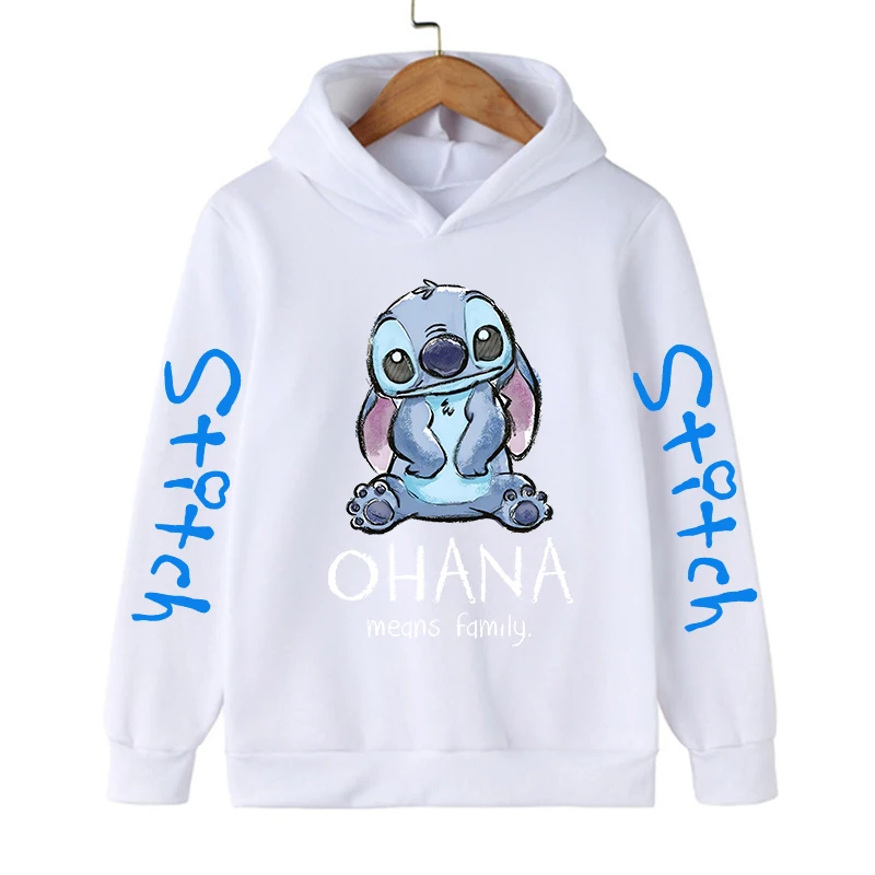 y2k Kids Disney Stitch Hoodie Children Cartoon Girl Boy Lilo and Stitch Sweatshirt Casual Top kids sweatshirts