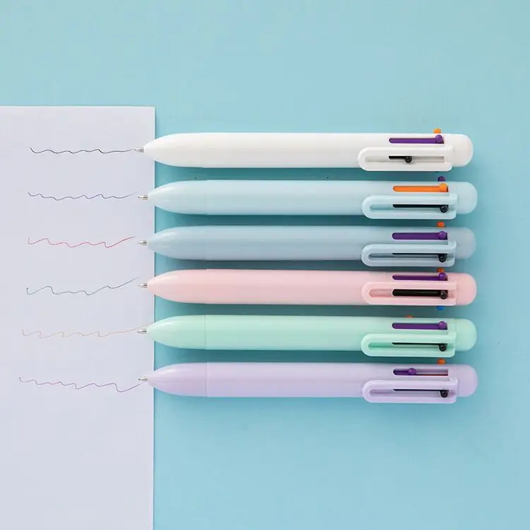 

40 шт. 0,5 мм креативная шариковая ручка Макарон 6 цветов однотонная ручка для студентов разноцветная масляная ручка для девушек в форме сердца