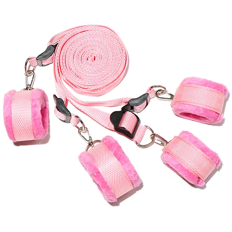 Sex Toys Bed Sex Bondage Kit Restraints Under Mattress BDSM Set Handcuff Ankle Cuffs Adult Game Toy Couples