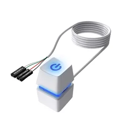 Desktop Switch LED Light Extension Cable with Power On/Off Button - 2m (KG-01-WH)