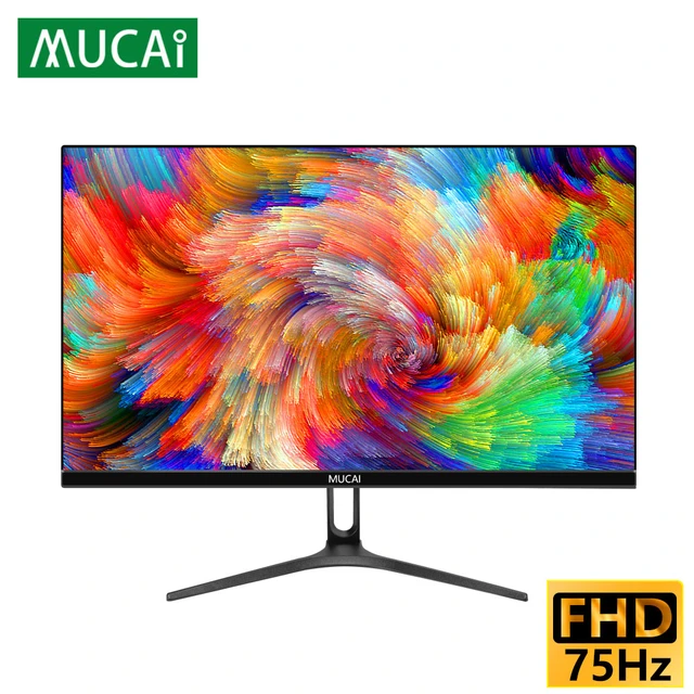 MUCAI-Monitor de 24 pulgadas FHD 1080P 75hz para juegos de oficina