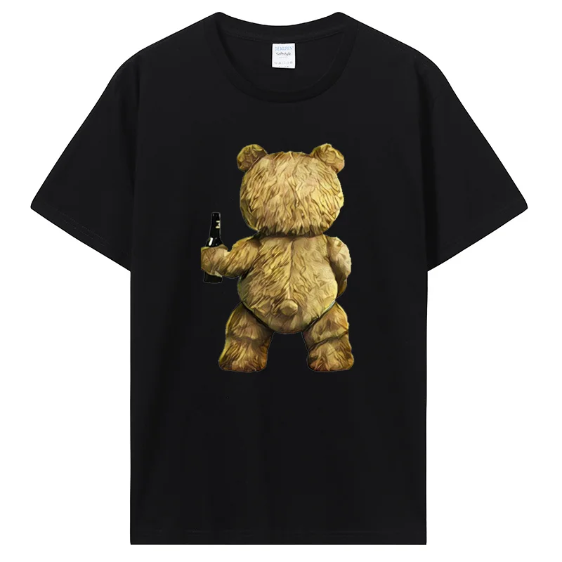 Teddy-Bear-Playing-Badminton-Tshirt-Exercise-Clothing-T-shirt-Graphics ...
