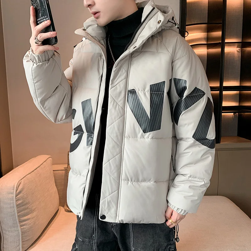 Fashion 2023 Autumn Winter Men's Thicken Parkas Outwear Loose Cotton-Padded Jackets Youth Outdoor Warm Down Coats Tops Clothing