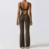 New Gym Set Women Training Yoga Suit Sportswear Women Sports Jumpsuit Fitness Rompers Stretch Female Push Up Workout Bodysuits 2