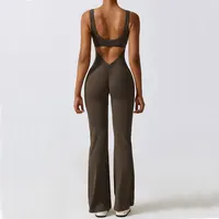 Nouvel ensemble de sport pour femme : Combinaison de yoga, tenue de sport, combinaison de fitness extensible, body push-up pour l'entraînement 2