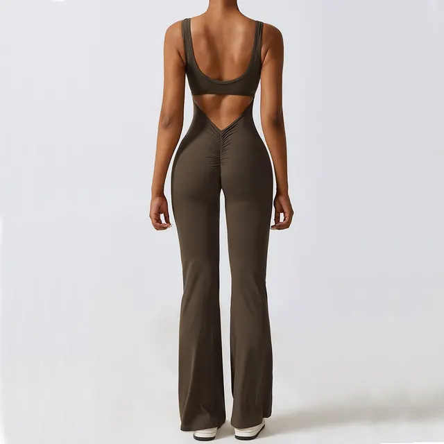 New Gym Set Women Training Yoga Suit Sportswear Women Sports Jumpsuit Fitness Rompers Stretch Female Push Up Workout Bodysuits 2