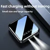 20000mAh Mini Power Bank with Cable Portable Charger Mirror Screen LED Digital Display Poverbank External Battery Power Bank 4