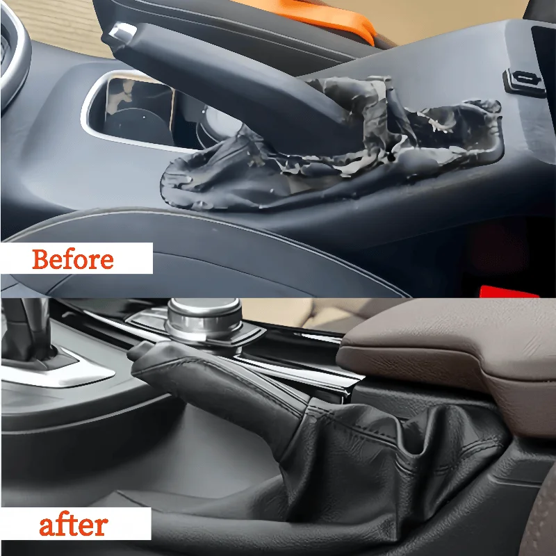 Hand Brake Cover Car Interior Accessories Leather Interior Center Manual Handbrake Gaiter Boot Cover for BMW 3 Series E46 1997-2006