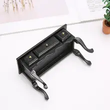 

Exquisite Wooden Realistic Dollhouse Wooden Dressing Desk Furniture Miniature Dressing Table Photography Prop