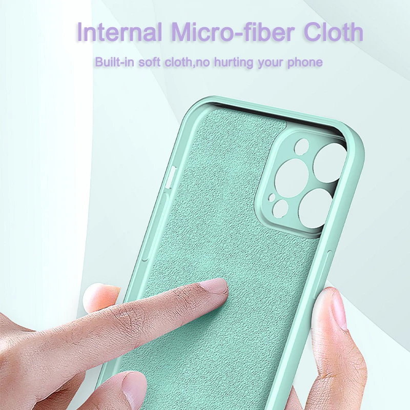 Plain mint green iPhone 12 pro max case 