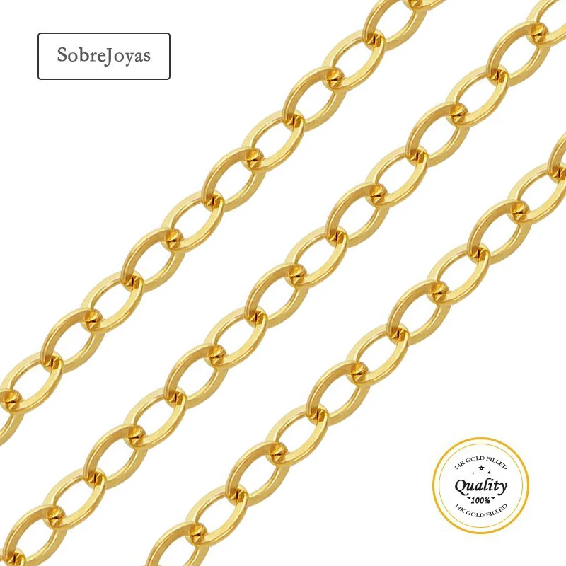 

Chain 1.4MM Necklace 14K Gold Filled Cable Chain Unfinished Chain Necklace Gold Jewelry Minimalist Gold Filled Chain DIY Jewelry