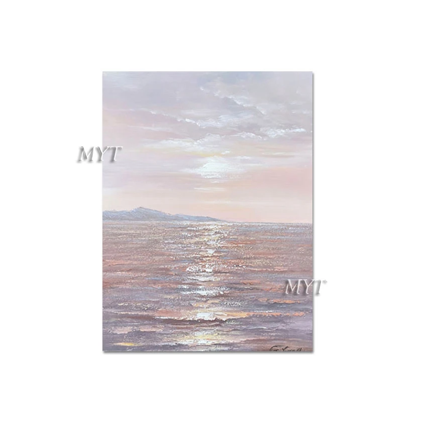 

Abstract Artwork Seascape Natural Scenery Wall Picture Sunset Painting Unframed Large Size Gallery Canvas Art For Hotel Painting