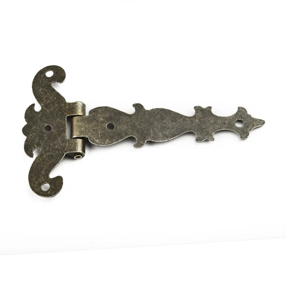 2pcs Retro Bronze Hinge Zinc Alloy Butt Cabinets Hinges Antique Wooden Box Decorative Hinge Furniture Hardware