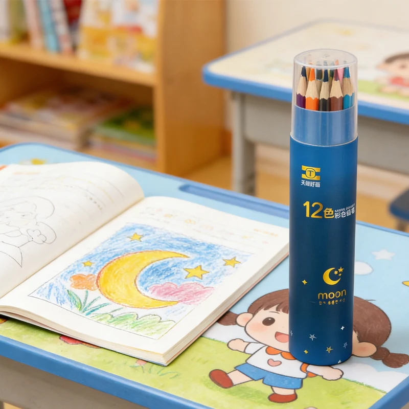 12색 색연필 세트 문구류 밝은 색상 색연필 미술 드로잉 도구 유성 색연필 학용품